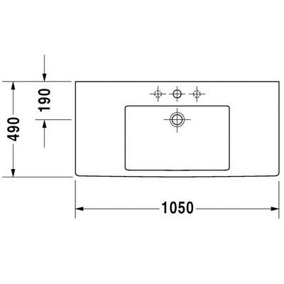 Duravit Vero 0329100000 Раковина 105 см