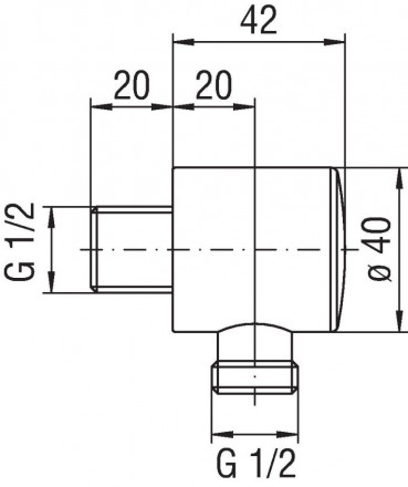 Nobili AD150-1CR шланговое подключение 1/2x1/2