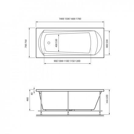 Relisan Tamiza 170x75 акриловая ванна