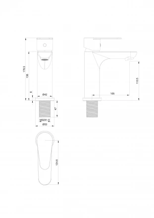 Wonzon &amp; Woghand Alfa WW-A40202-MB Смеситель для раковины хром