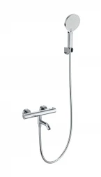 Wonzon &amp; Woghand Inn WW-B2065-A1-CR Смеситель для ванны с душем и термостатом черный матовый