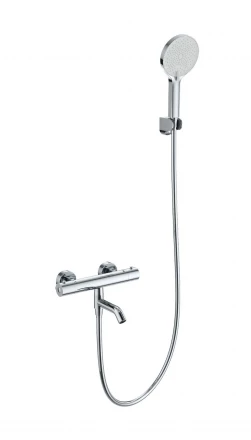 Wonzon &amp; Woghand Inn WW-B2065-A1-CR Смеситель для ванны с душем и термостатом черный матовый