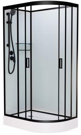 Frank F418L Black Душевая кабина 120x80 (без крыши)