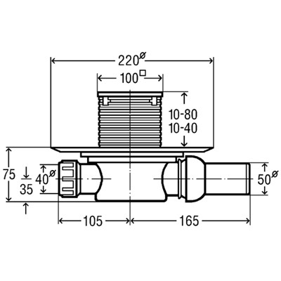 Viega 583248 душевой трап DN 50 (0.4 л/с)