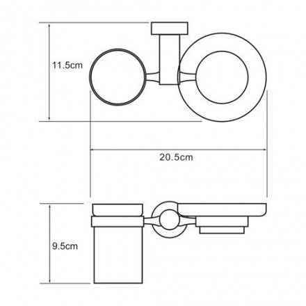 Wasserkraft Donau K-9426 Держатель стакана и мыльницы