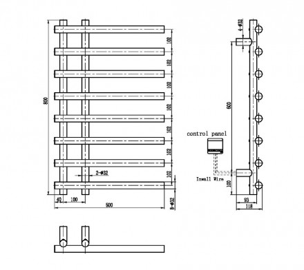 Boheme  722-CR Полотенцесушитель электрический