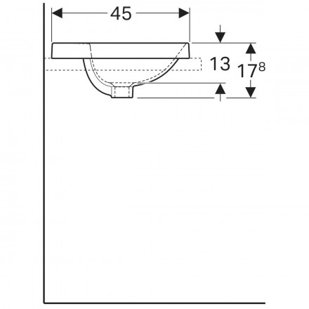 Geberit Variform 500.740.01.2 Раковина 55x45