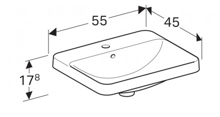 Geberit Variform 500.740.01.2 Раковина 55x45