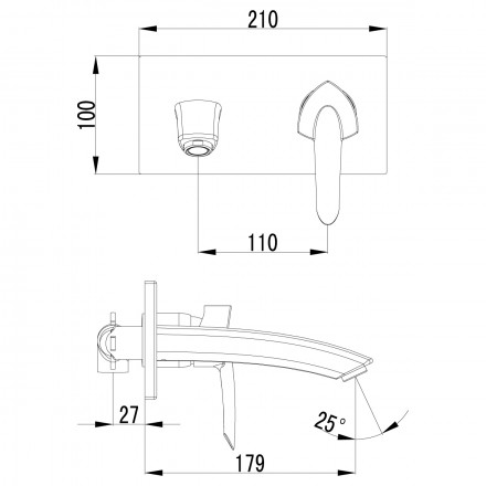 Lemark Mars LM3526C смеситель для раковины, встраиваемый
