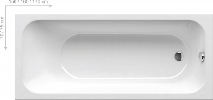 Ravak CHROME SLIM 170Х75  Акриловая ванна