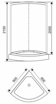 Arcus STYLE S-12G Душевая кабина 90x90