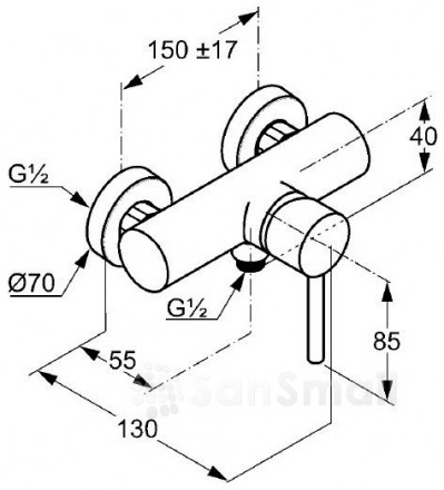 KLUDI Bozz 388310576 Смеситель для душа