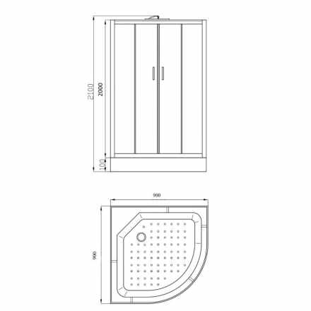 Parly EF931 Душевая кабина 90x90