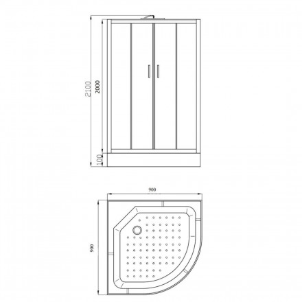 Parly EF931 Душевая кабина 90x90