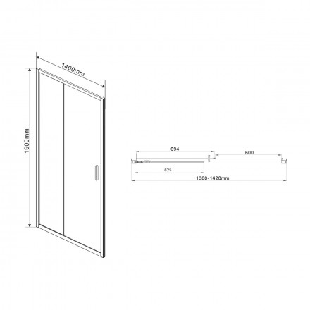 Vincea Garda VDS-1G145CLB душевая дверь