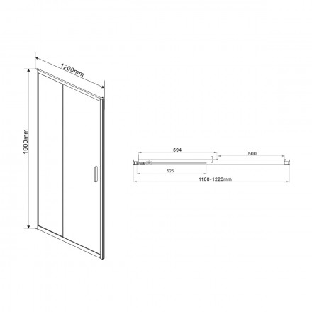 Vincea Garda VDS-1G120CL душевая дверь