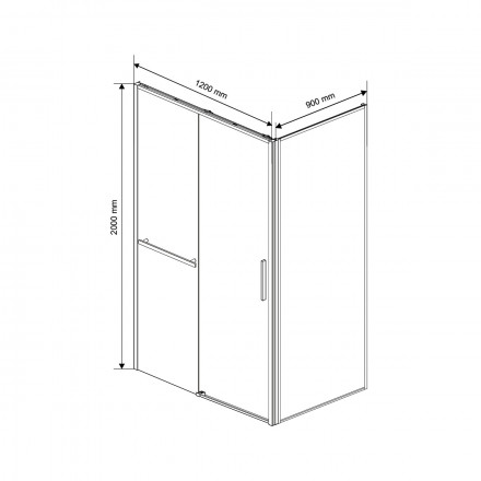 Vincea Slim Soft VSR-1SS9012CLGM душевой уголок