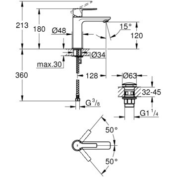 Grohe Lineare New 23106001 смеситель для раковины