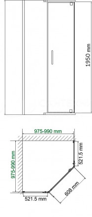 Cerutti C2A Душевой угол 100x100