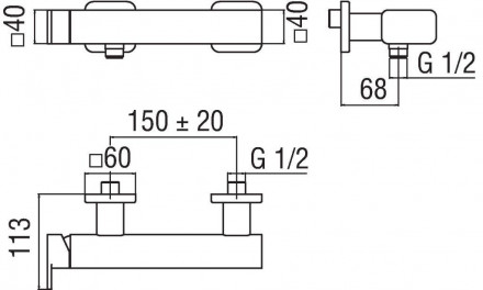 Nobili Loop LP90130CR смеситель для душа