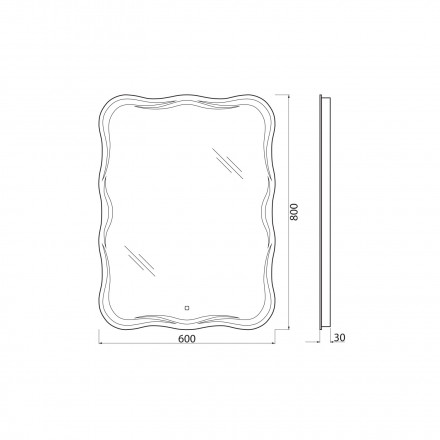 BelBagno SPC-OND-600-800-LED-TCHЗеркало