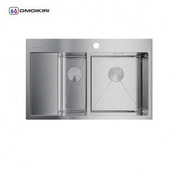 Omoikiri Akisame 78-2-IN-R мойка 780x510 нержавеющая сталь