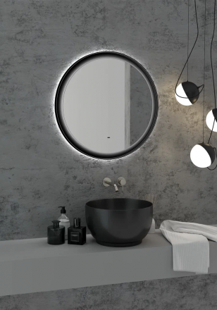 Континент Planet Black Led D 700 зеркало с бесконтактным сенсором