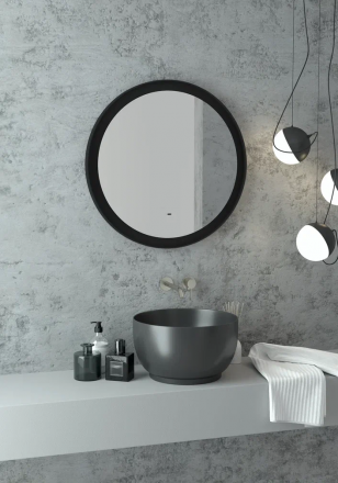Континент Planet Black Led D 700 зеркало с бесконтактным сенсором