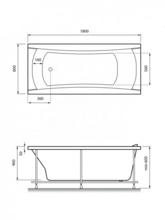 Relisan Loara 180x80 акриловая ванна