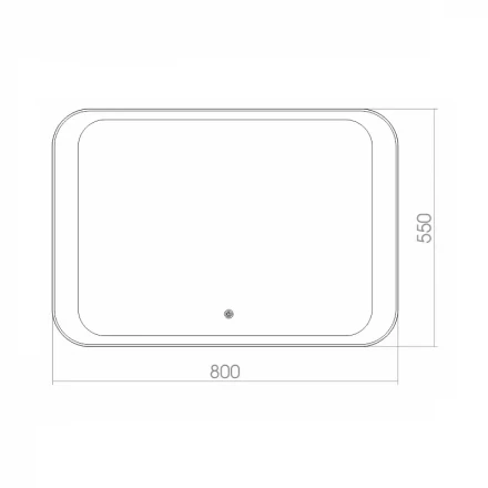 Azario Индиго ФР-00001410 Зеркало с LED-подсветкой и диммером 800х550