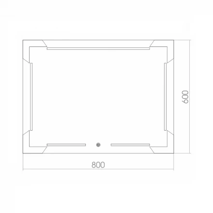 Azario Крокус ФР-00001350 Зеркало LED-подсветка с диммером 800х600