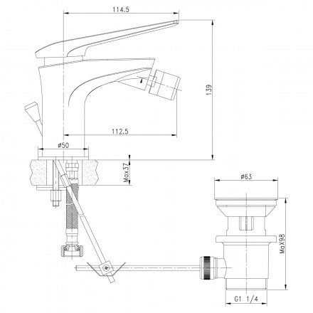 Lemark Allegro LM5908CW смеситель для биде