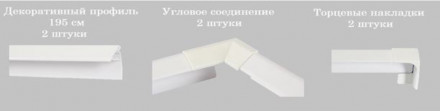 Altasan Бордюр для ванны комплект 20мм