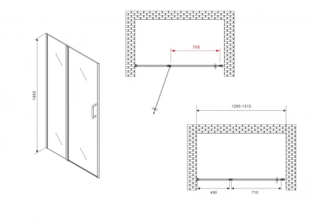 ABBER Sonnenstrand AG04130S душевая дверь