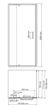 WasserKRAFT Berkel 48P02 Душевой угол 80x80