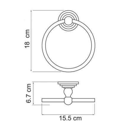Wasserkraft Ammer К-7060 Держатель полотенец кольцо