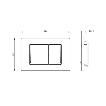 Aquatek TDI-0000007 (010D) Панель смыва Small Черная матовая для INS-0000018 с верхней кнопкой смыва