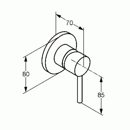 KLUDI Bozz 389250576 Смеситель для душа (внешняя часть)(для 38826)