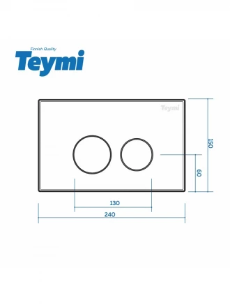 Teymi T70102CH Клавиша смыва 200x260x50