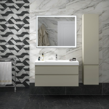 Kerama Marazzi Cubo 100 тумба  подвесная с ящиками, лимо матовая
