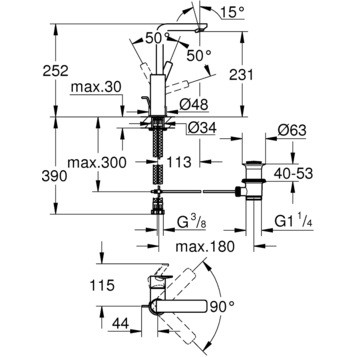 Grohe Lineare New 23296001 смеситель для раковины