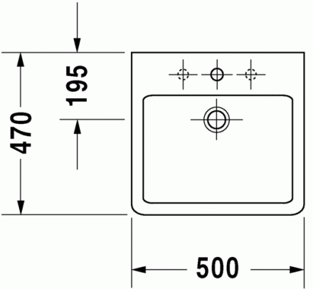 Duravit Vero 0454500000 Раковина 50 см