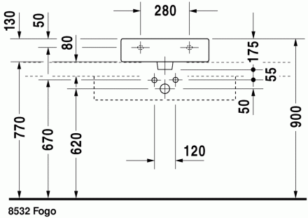 Duravit Vero 0454500000 Раковина 50 см