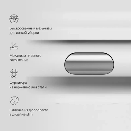 Am.pm Func C8F1701MWSC Унитаз подвесной FlashClean с сиденьем микролифт