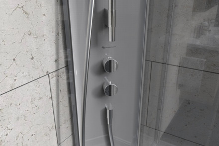 IDO Showerama 10-5 Pentagonal 100x100 Душевая кабина профиль белый