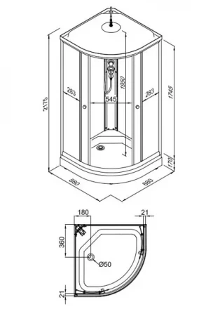 Triton Хит 88x88 А душевая кабина