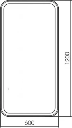 Azario Мальта LED-00002936 Зеркало с подсветкой универсальная ориентация 600х1200