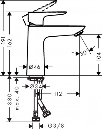 Hansgrohe Talis E 71712000 смеситель для раковины