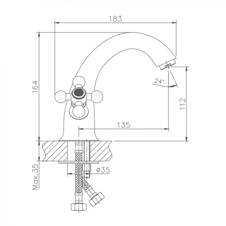 Haiba HB1019-5 Смеситель для раковины