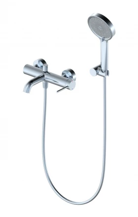 Wonzon &amp; Woghand Stick WW-88639017-CR Смеситель для ванны с душем черный матовый
